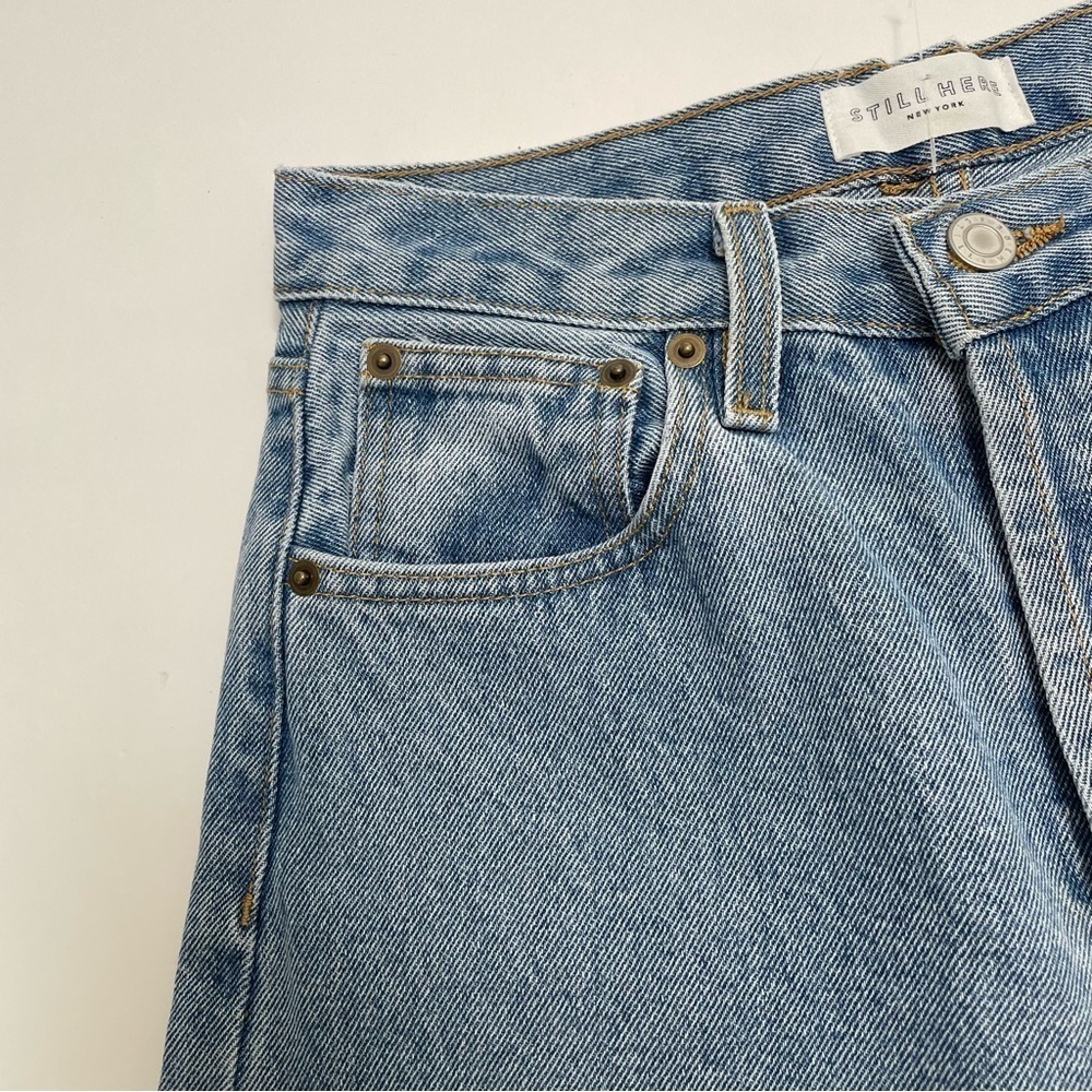 STILL HERE embroidered straight leg high waisted jeans - Picture 4 of 13